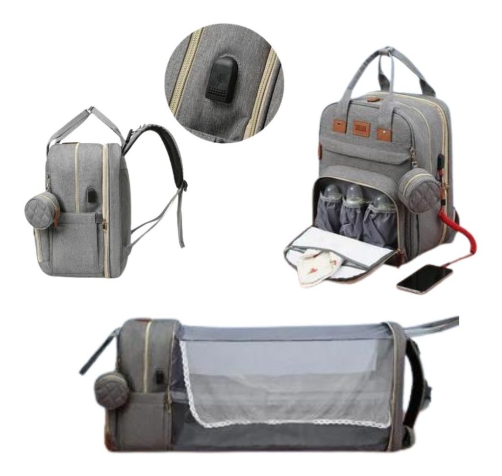 Bolso Mochila Maternal Cuna Bebé Cambiador Calidad