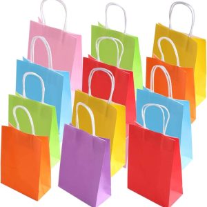 Bolsas De Papel Con Asas Pack X 12 Unidades, Varios Colores: imagen 5