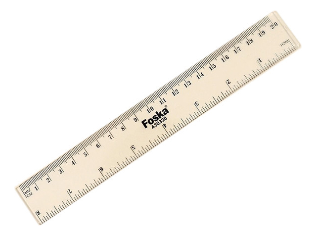 Regla De Plástico 20cm Oficina Escolar Foska: imagen 1