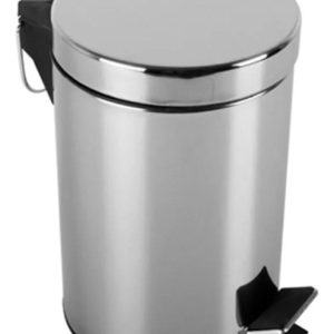 Papelera Tacho Cesto Basura Metálica Con Pedal 3 Litros: imagen 2