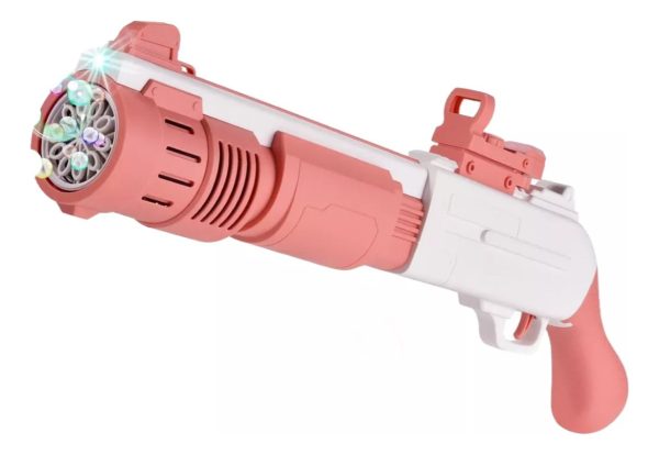 Burbujero Diseño Escopeta Burbujas Automático Infantil Rosa