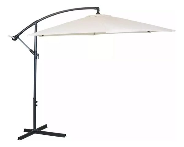 Sombrilla 3 X 3 Mts Uv Para Jardín Patio Lateral Reforzado