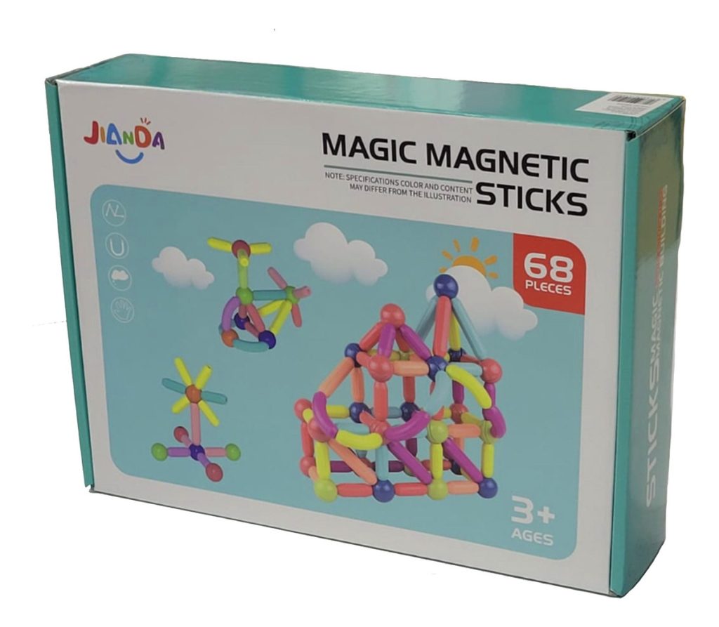 Juego Magnético Encastre Conectores 68 Pcs Didactico