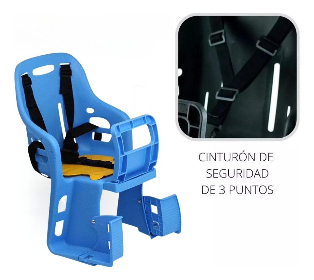 Silla Asiento Trasero Bicicleta Bebes Niños Incluye Cinturon