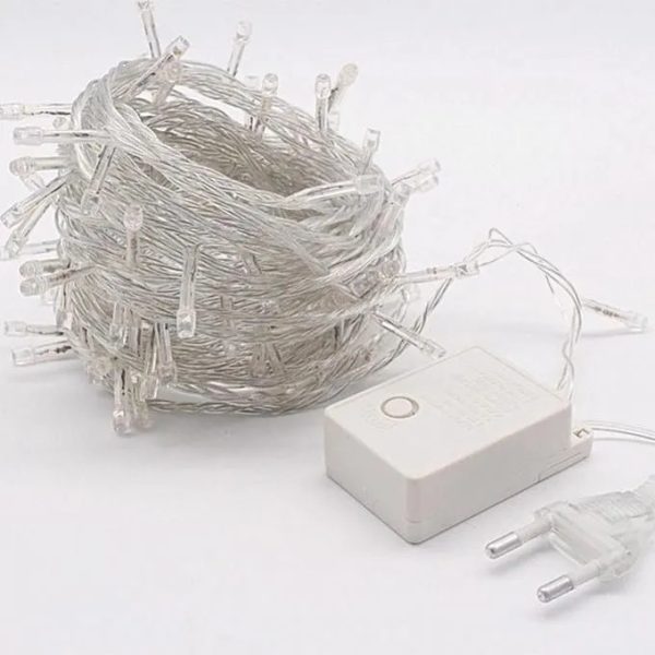 Cortina Luz Led 200 Luces Blanca Cálida 2x2 Mts Decoración