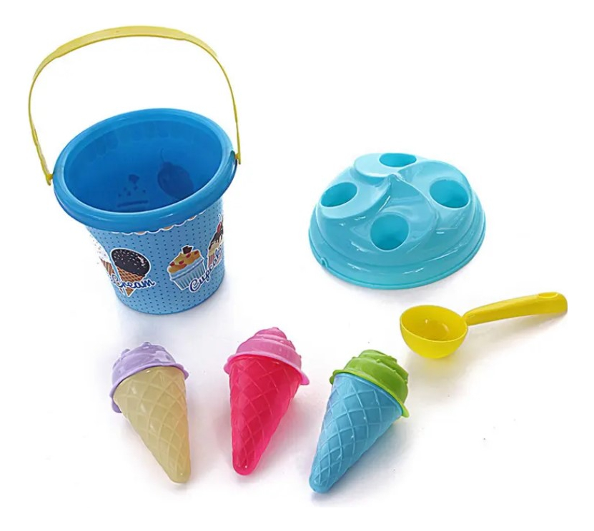 Juguete Balde Helado Playa Con Accesorios: imagen 3