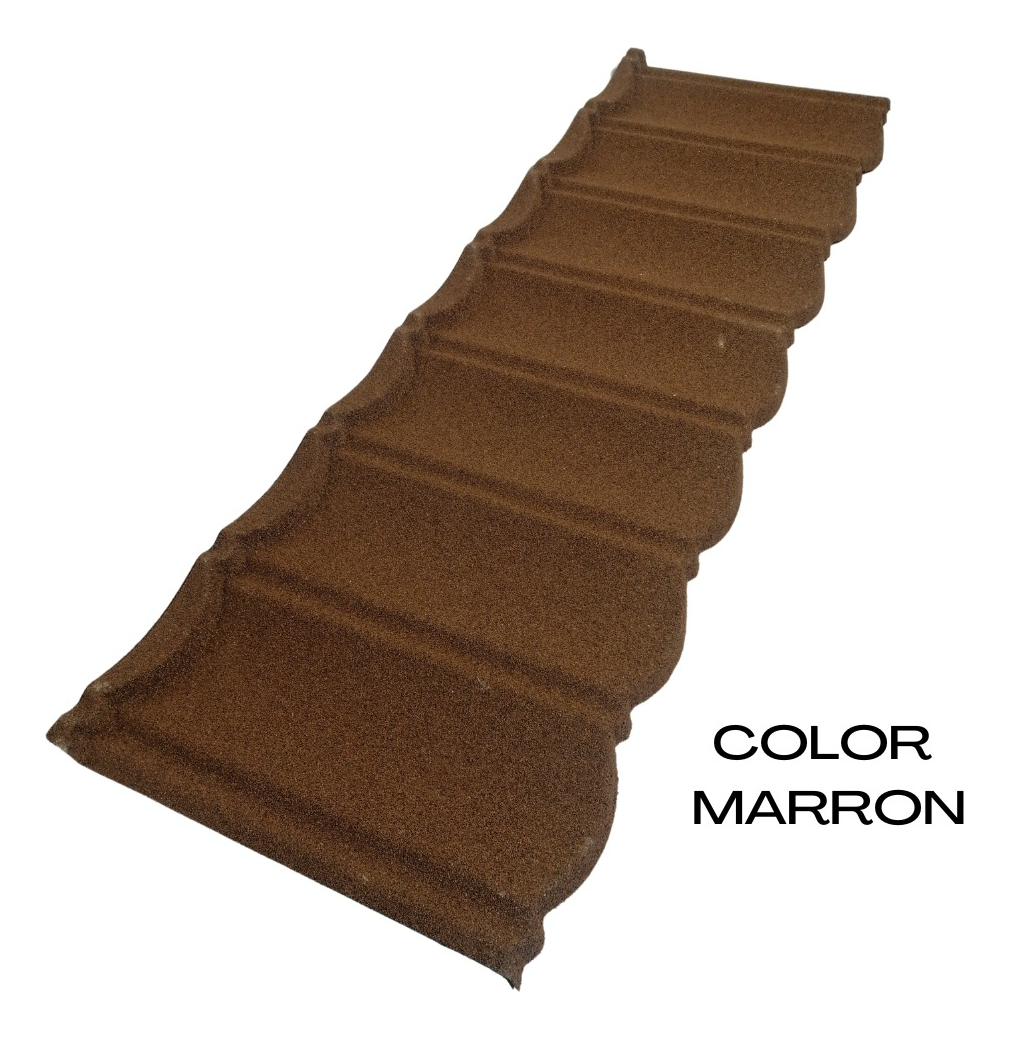 Teja Alero Chapa Gravillada Pergolas Color Terracota Marrón - Imagen 2