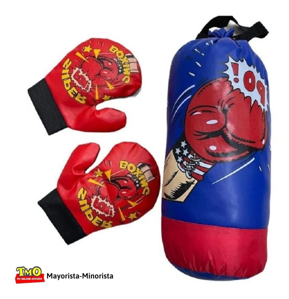 Juego Juguete Bolsa De Boxeo Infantil Con Guantes