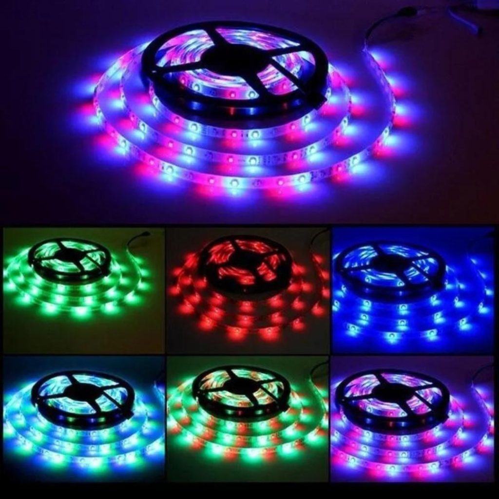 Cinta Tira Luces Led Rgb 5m Con Transformador + Control