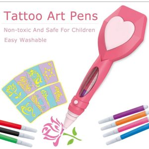 Juego Belleza Maquillaje Kit Tatuaje Niñas Con Accesorios: imagen 4