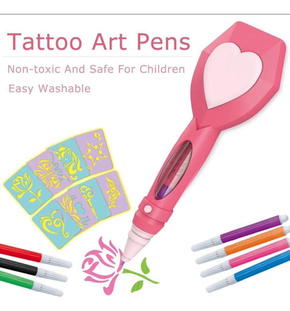 Juego Belleza Maquillaje Kit Tatuaje Niñas Con Accesorios