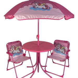 Juego Infantil De Mesa Sillas Sombrilla Jardín Playa Redonda: imagen 5