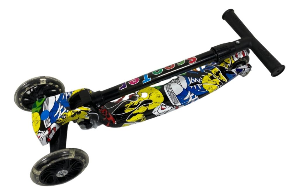 Tripatin Monopatin Scooter Diseño Estampado C Luces Plegable