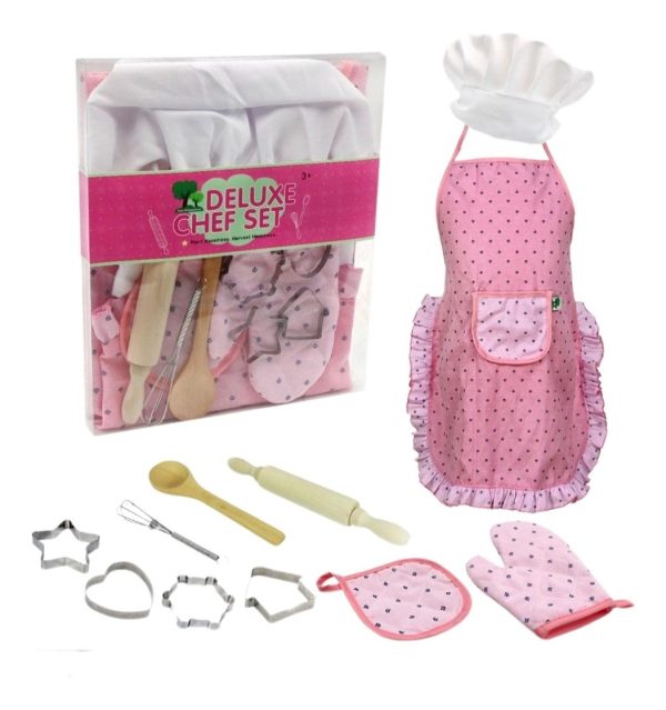 Juego Set Cocina Chef Niños Delantal Con Accesorios