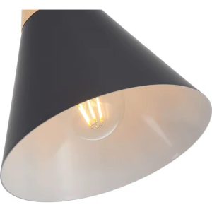 Portalampara Techo Campana Nordica Metal Madera Pack X3: imagen 3