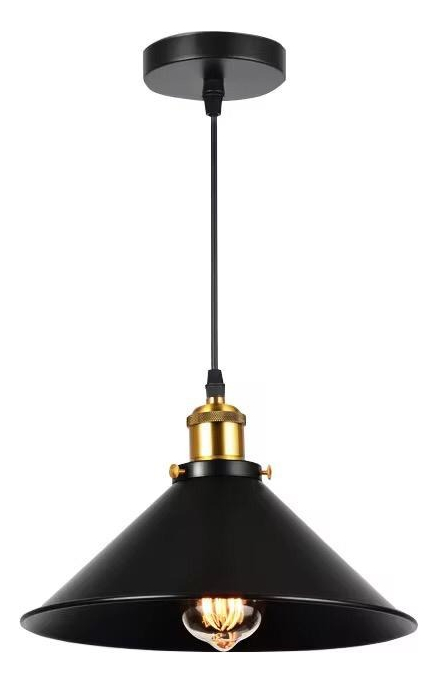 Portalámparas Colgante De Techo Campana Retro C/lámpara