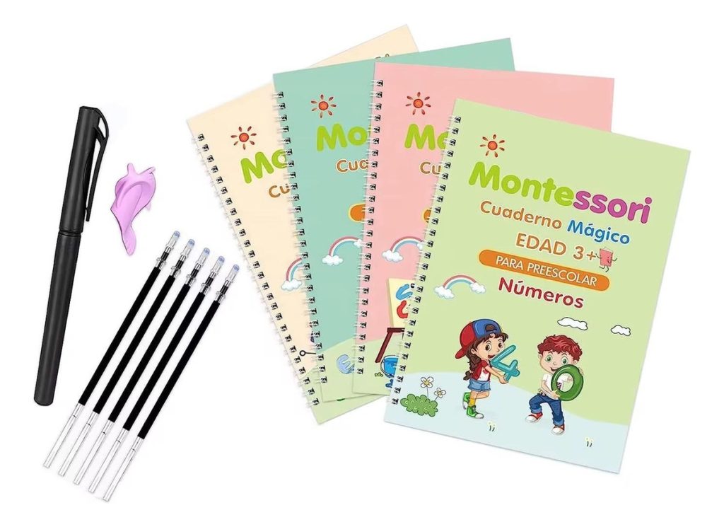 Cuadernos Mágicos De Aprendizaje Infantil Kit X4 Unidades