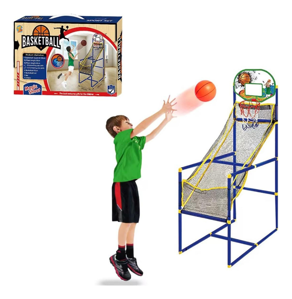Juego Basketball Infantil Encestar Tablero Mas Pelota X2: imagen 1
