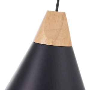 Portalampara Techo Campana Nordica Metal Madera Pack X3: imagen 4