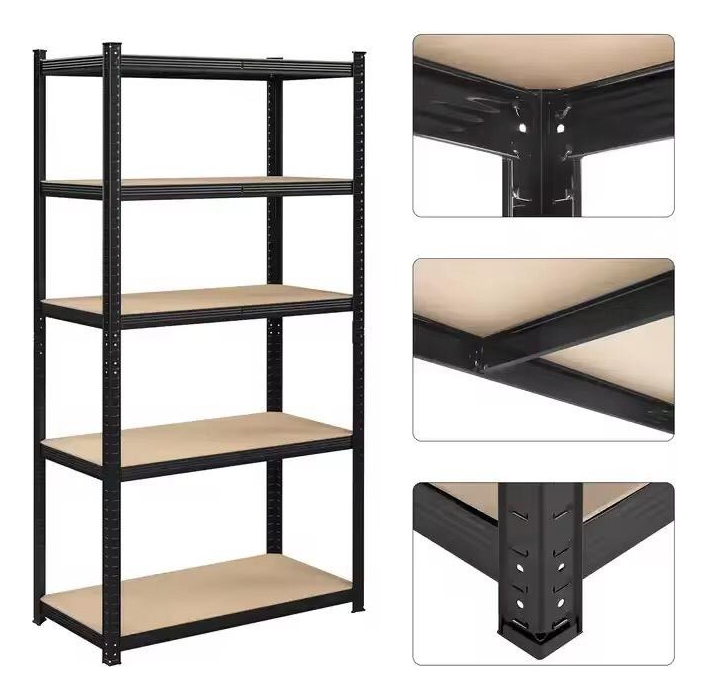 Estanteria Metalica Con Estantes Mdf Industrial Decorativa