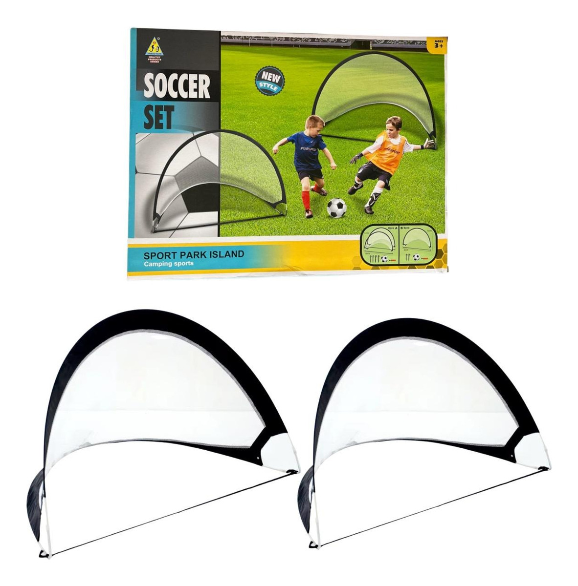 Arco De Fútbol X2 Para Niño Mas Pelota Mas Inflador: imagen 1