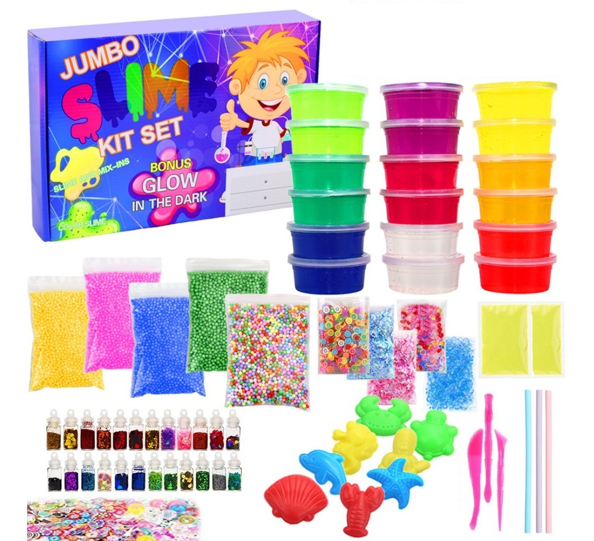 Slime Juego Set Kit 18 Colores 64 Piezas: imagen 1