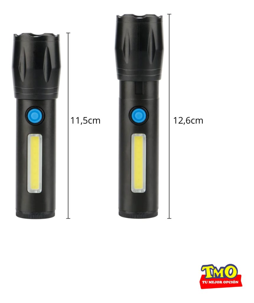 Linterna De Mano Led Recargable Usb