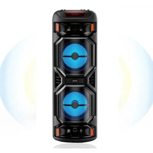 Parlante Bluetooth Torre Grande Luces Led Micro Control 8.5: imagen 4