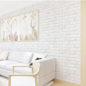 Placas Autoadhesivas 3d 70x77 Blanco Ladrillo Pack 30 Placas: imagen 7