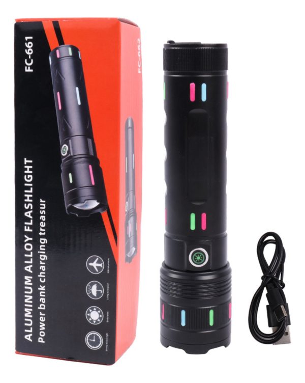 Linterna Portátil Led Recargable Usb Gran Potencia