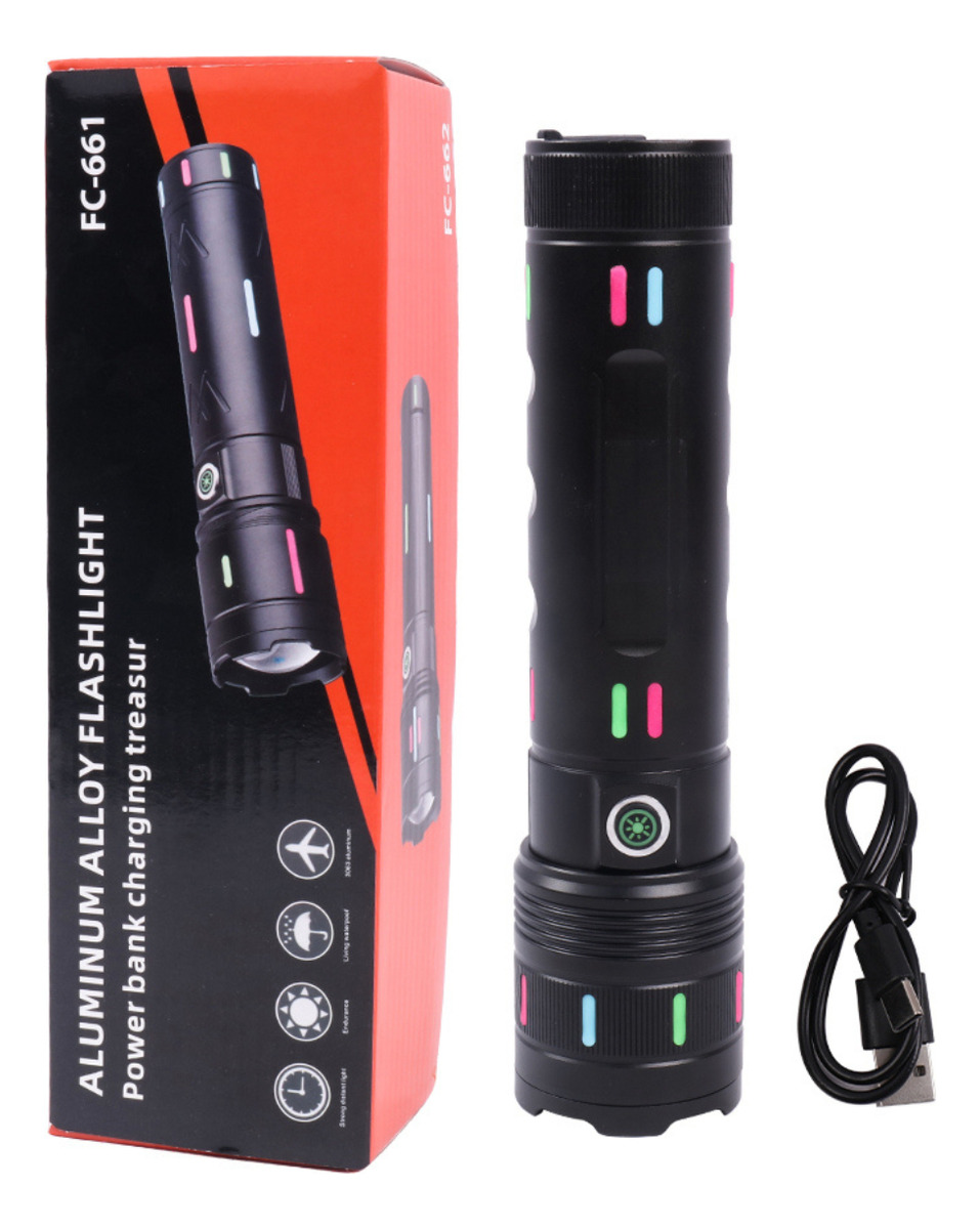 Linterna Portátil Led Recargable Usb Gran Potencia: imagen 4