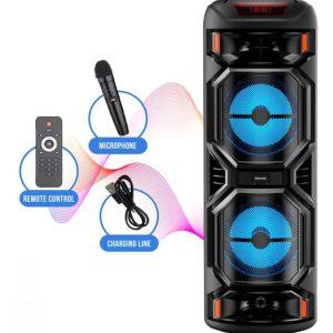 Parlante Bluetooth Torre Grande Luces Led Micro Control 8.5: imagen 3