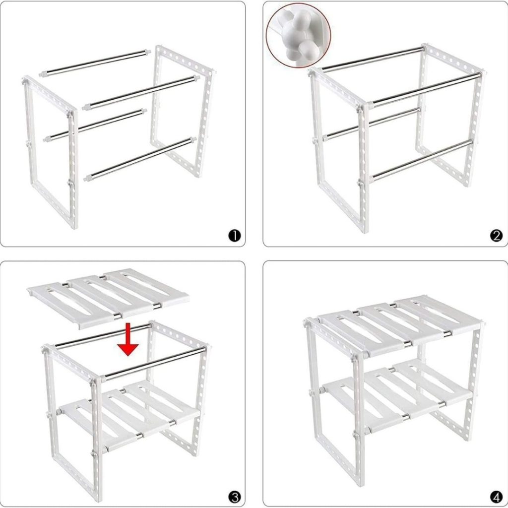 Estante Organizador Bajo Fregadero Sobre Mesada 2 Niveles