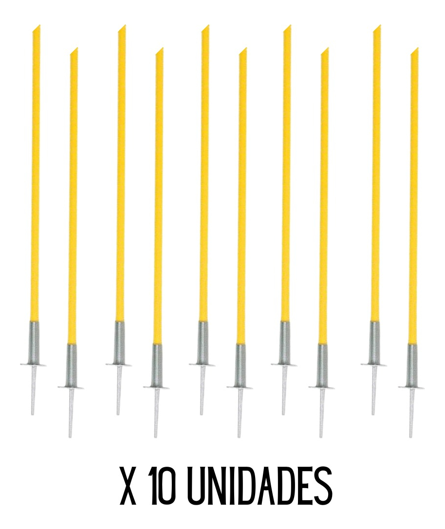Estaca Poste Valla De Entrenamiento Base Metal X 10 Unidades - Imagen 2