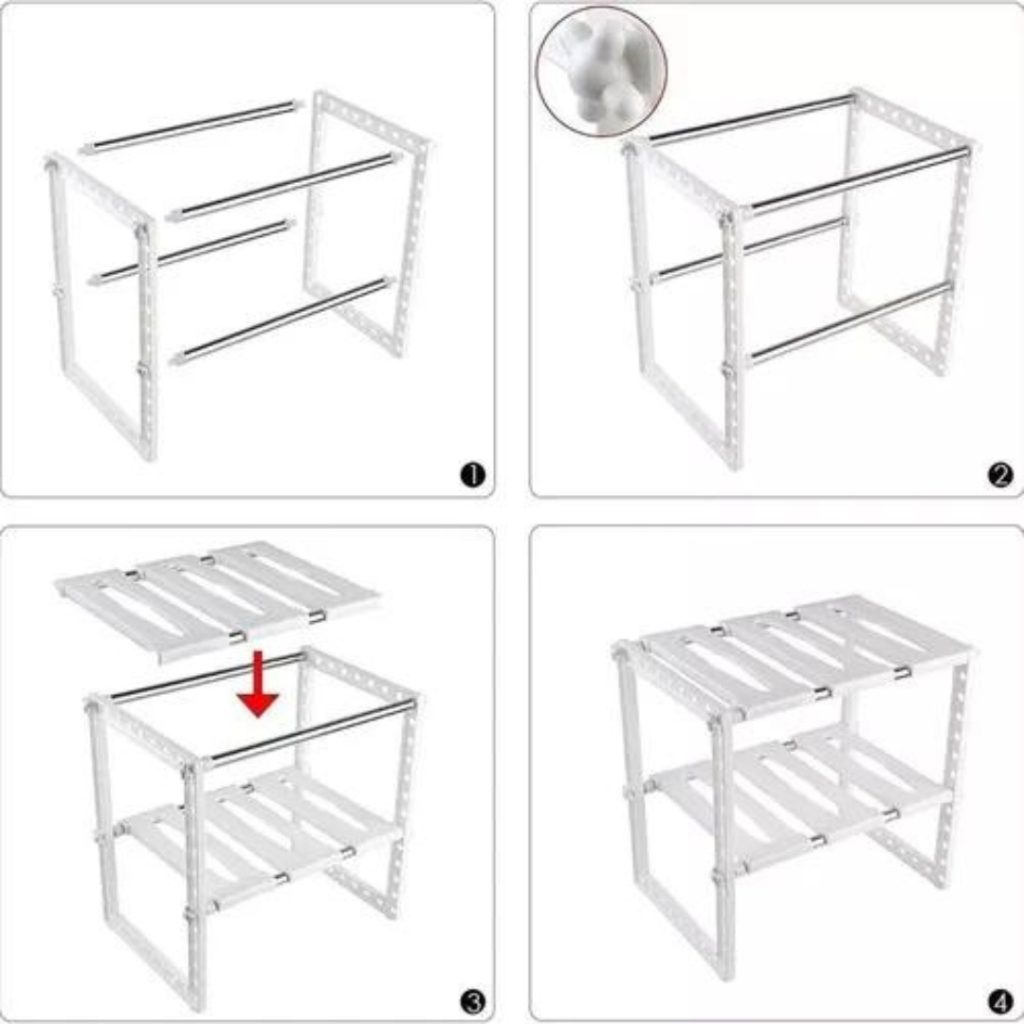 Estante Organizador Bajo Fregadero Sobre Mesada 2 Niveles