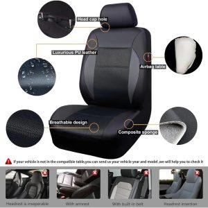 Fundas Universales De Cuero Pu Para Asientos De Vehículo: imagen 3