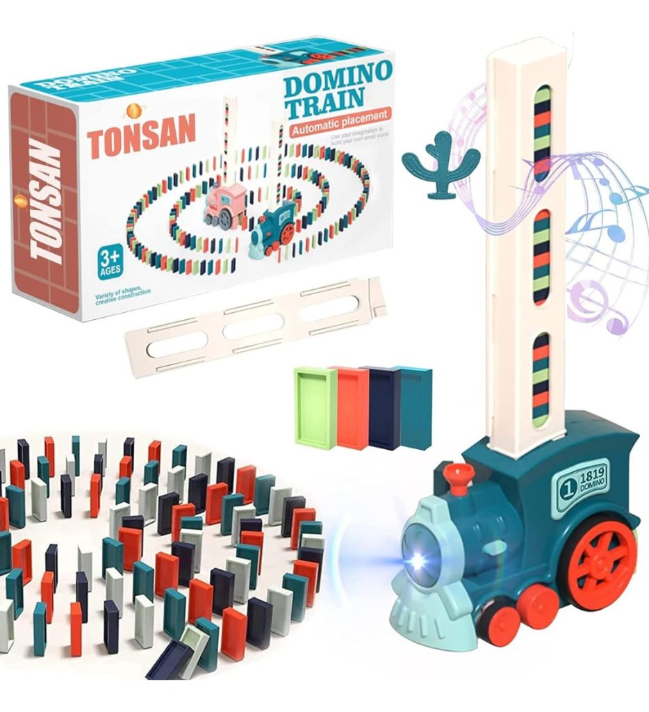 Tren Juguete Didáctico Niños Con Música Y Piezas Dominó