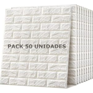 Placas Autoadhesivas 3d 70x77 Blanco Ladrillo Pack 50 Placas