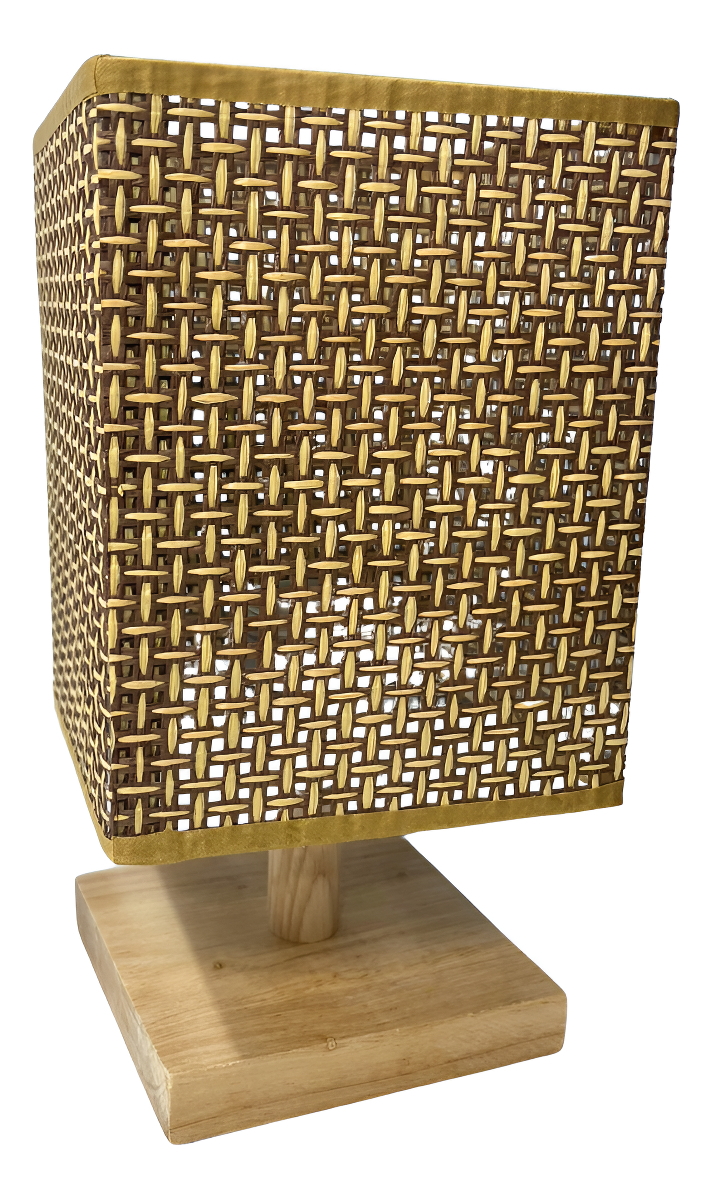 Lampara Portátil Mesa De Luz Estilo Japonesa Base Madera: imagen 1