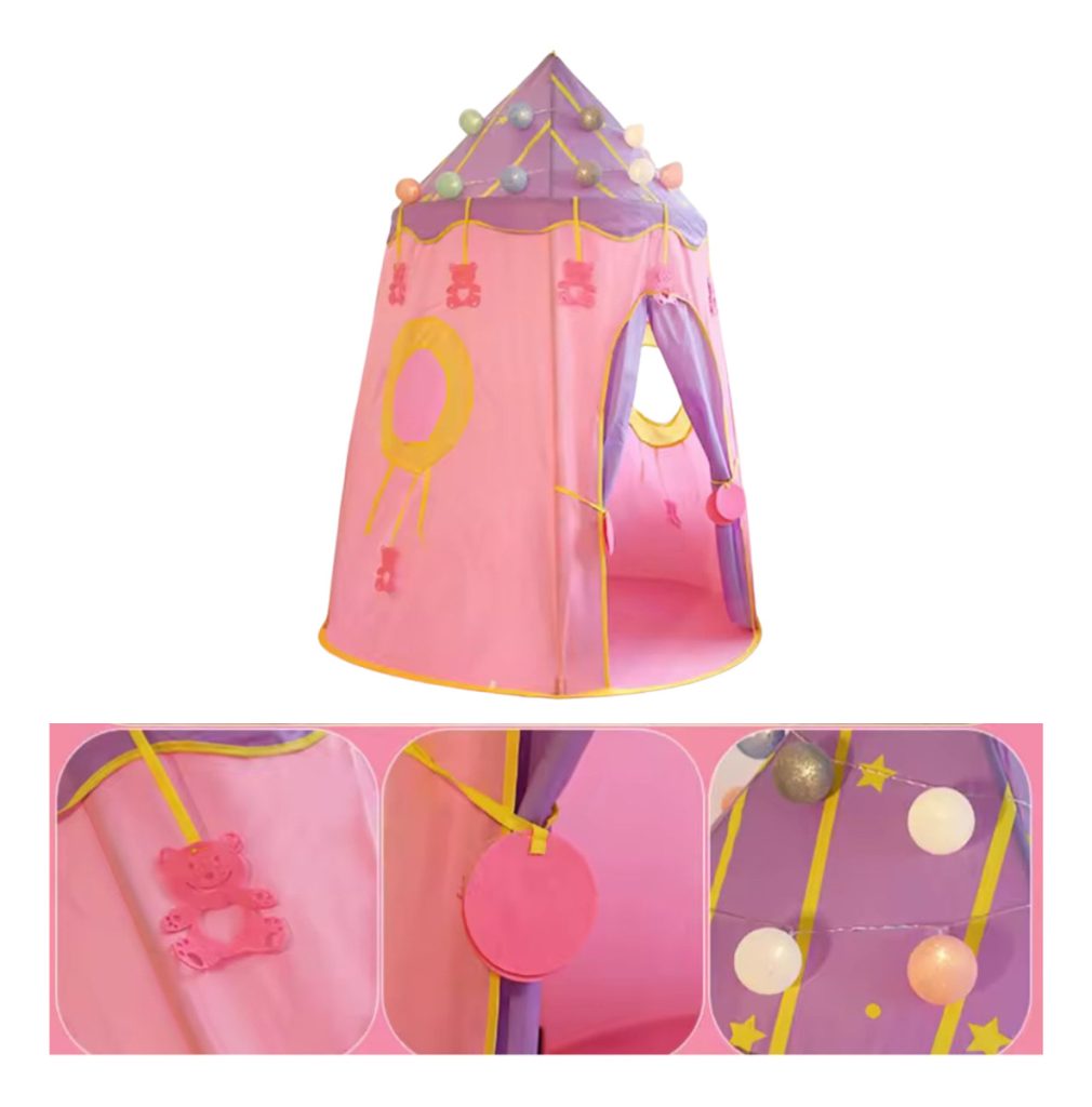 Carpa Infantil Castillo Plegable Para Niños + Luces