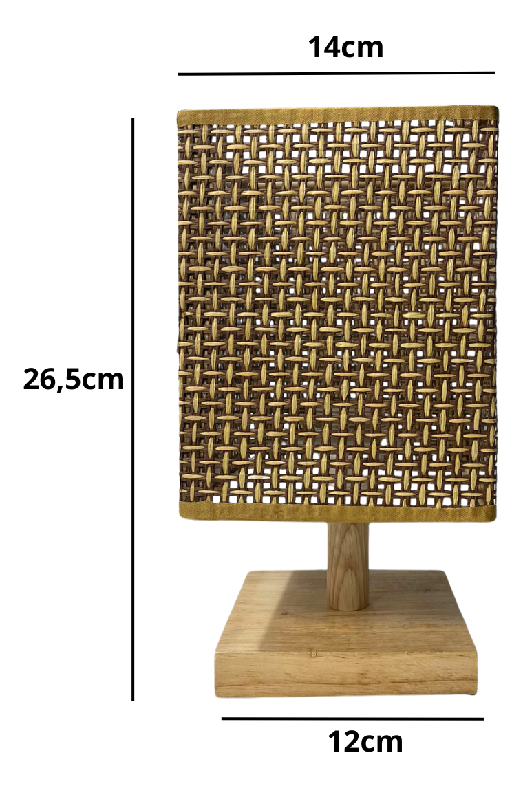 Lampara Portátil Mesa De Luz Estilo Japonesa Base Madera: imagen 2