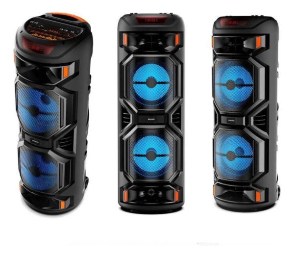 Parlante Bluetooth Torre Grande Luces Led Micro Control 8.5