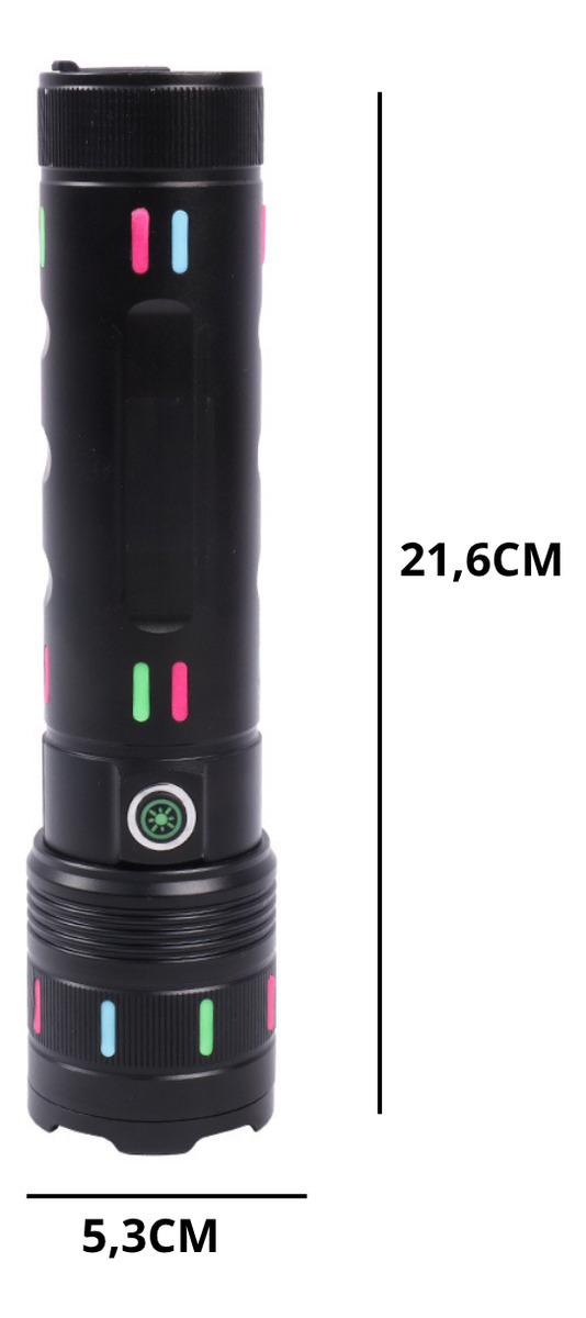 Linterna Portátil Led Recargable Usb Gran Potencia