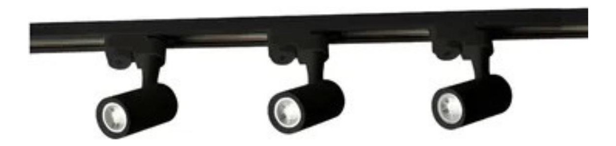 Riel 1 Metro + 3 Spots + 3 Lámparas Led 30w Calidad: imagen 1