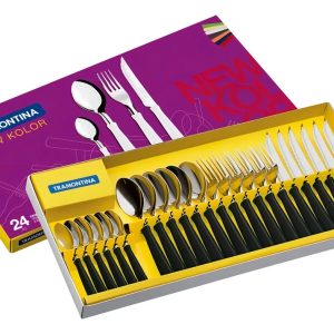 Juego De Cubiertos 24 Piezas New Kolor Tramontina
