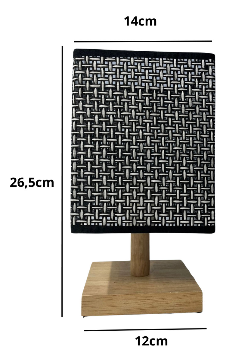 Lampara Portátil Mesa De Luz Estilo Japonesa Base Madera: imagen 6