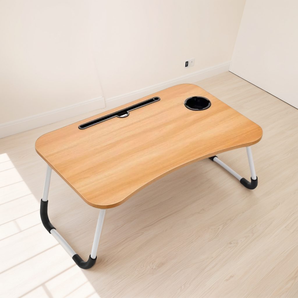 Mesa Portátil Plegable Para Cama Multifuncional De Madera