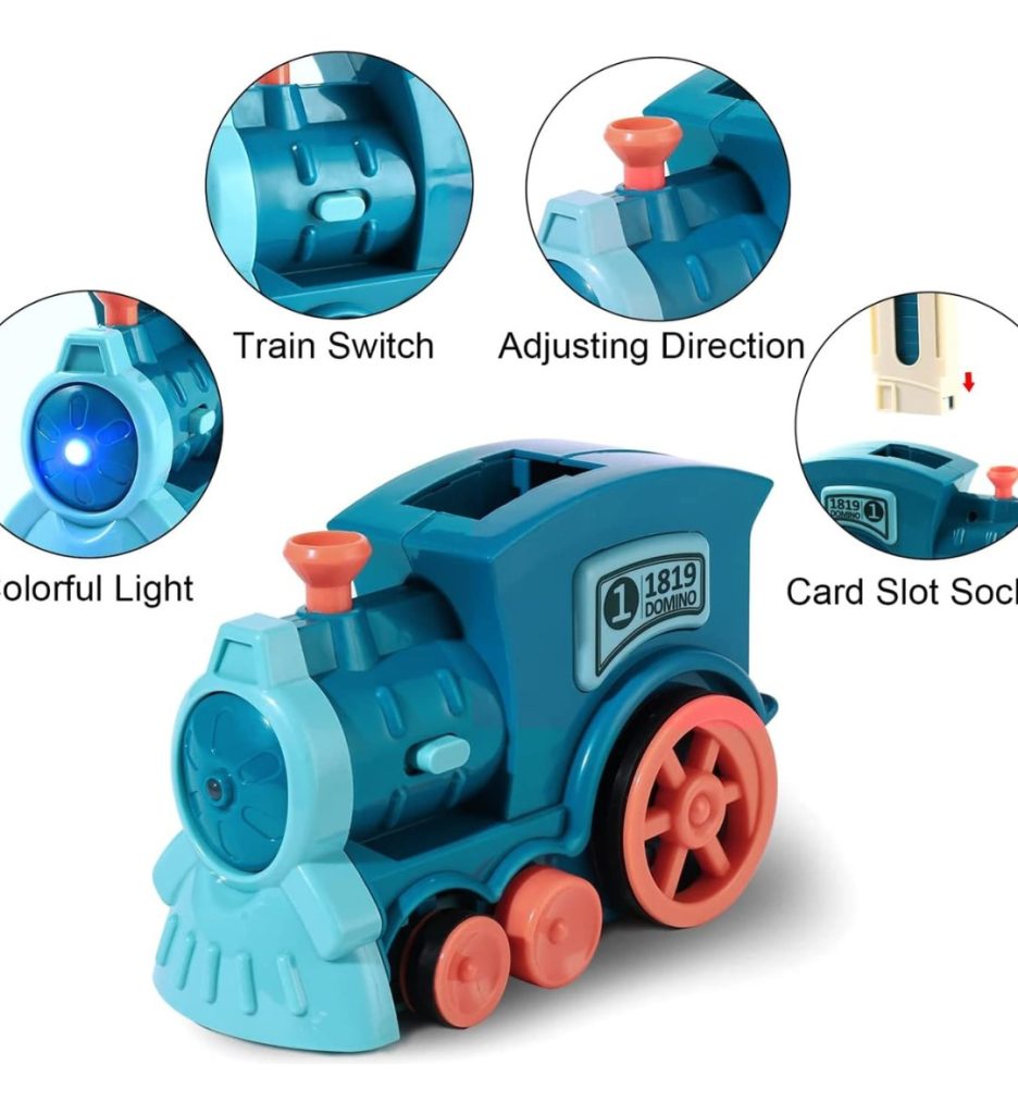 Tren Juguete Didáctico Niños Con Música Y Piezas Dominó