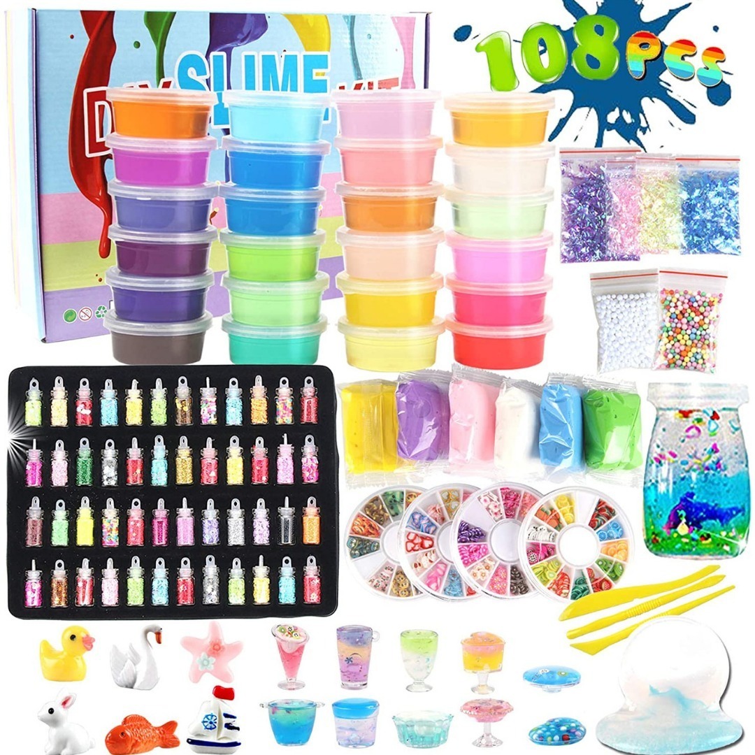 Slime Juego Set Kit 24 Colores 108 Piezas