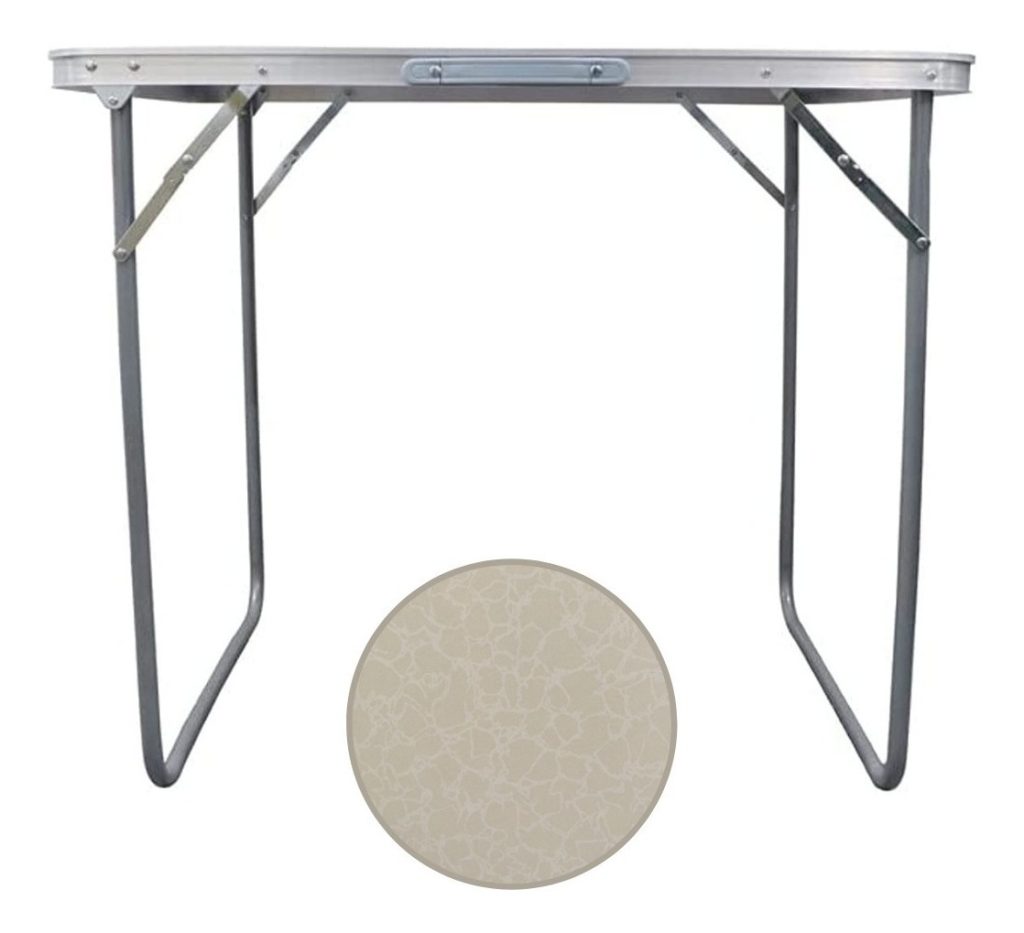 Mesa Jardín Exterior Plegable Aluminio Tipo Valija 70 X 60